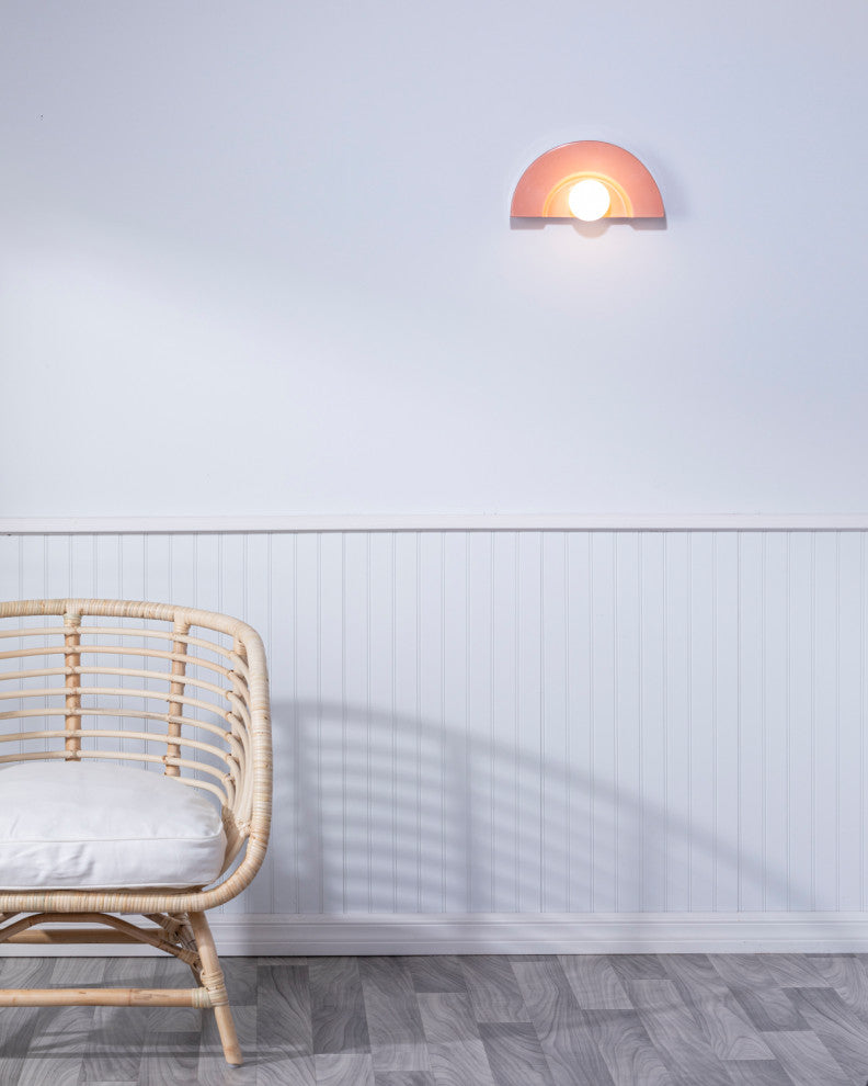Crescent Wall Sconce, Gloss Blush