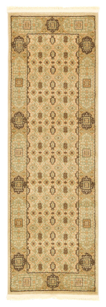 Unique Loom Cream Jefferson Palace 2' 0 x 6' 0 Runner Rug