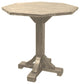 Rustic Barn Wood Style Timber Peg Octagon Pub Table, Frost, 42 Inch, Dining Height