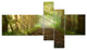 Suns Peeks into Forest, Landscape Photography Canvas Print, 60"x32", 5 panels