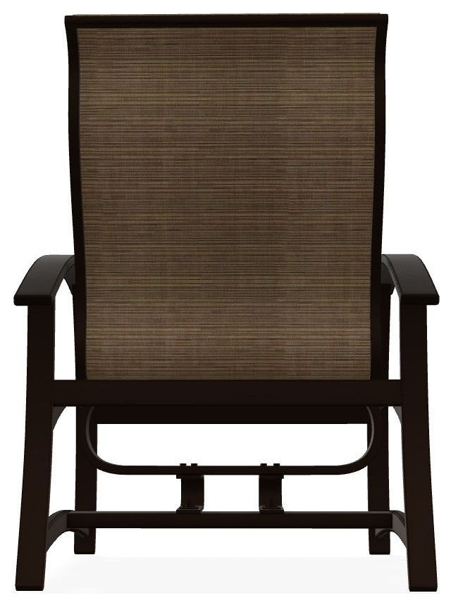 Belle Isle Sling Outdoor Hidden Motion Lounge Chair, Bark/Kona