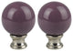 Ceramic Ball Lamp Finial, 2" Tall, Purple, Set of 2