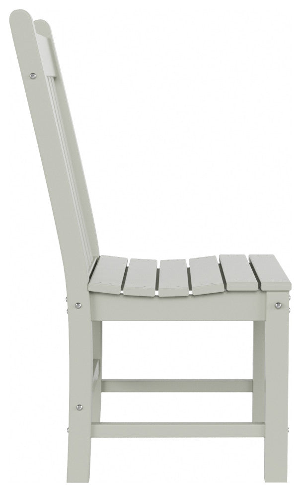 WestinTrends Outdoor Patio Poly Lumber Dining Chair, Fade UV Water Resistant, Sand