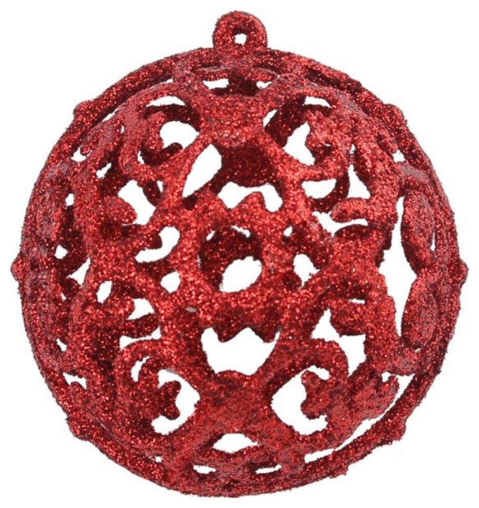 Vidaxl 100 Piece Christmas Ball Set 2.4" Red