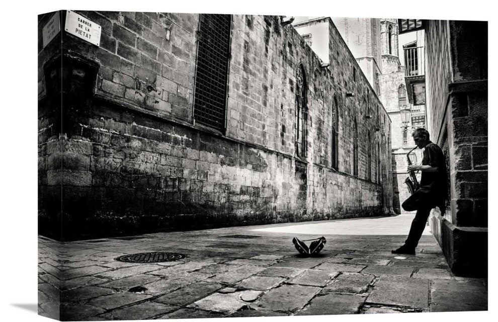 "Silent Street" Stretched Canvas Giclee by Gertjan Van Geerenstein, 16"x11"