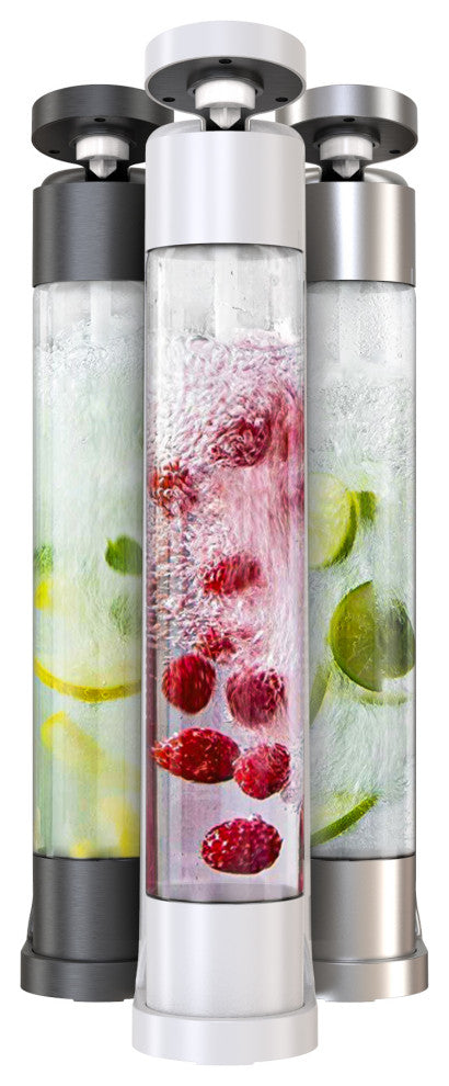 FIZZPod One Touch Sparking Soda Maker Value Pack, Silver