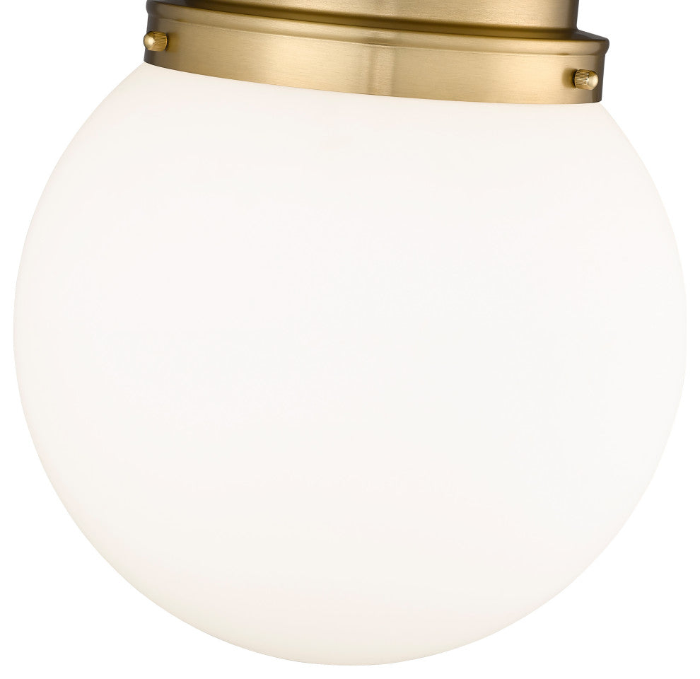 Z-Lite 1-Light Flush Mount,Heritage Brass