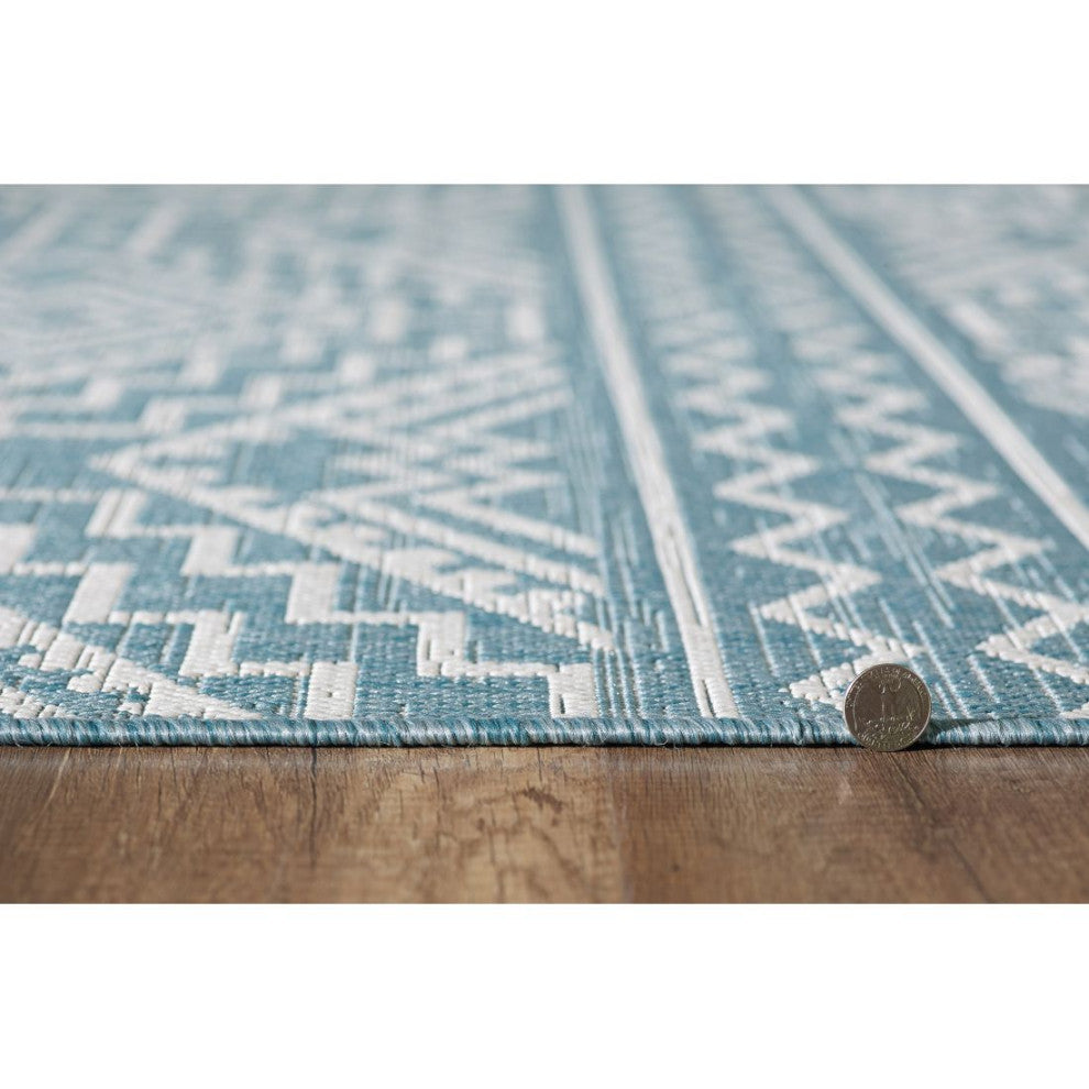 KAS Provo 5779 Aqua Quinn Area Rug, 7'10"x10'10"