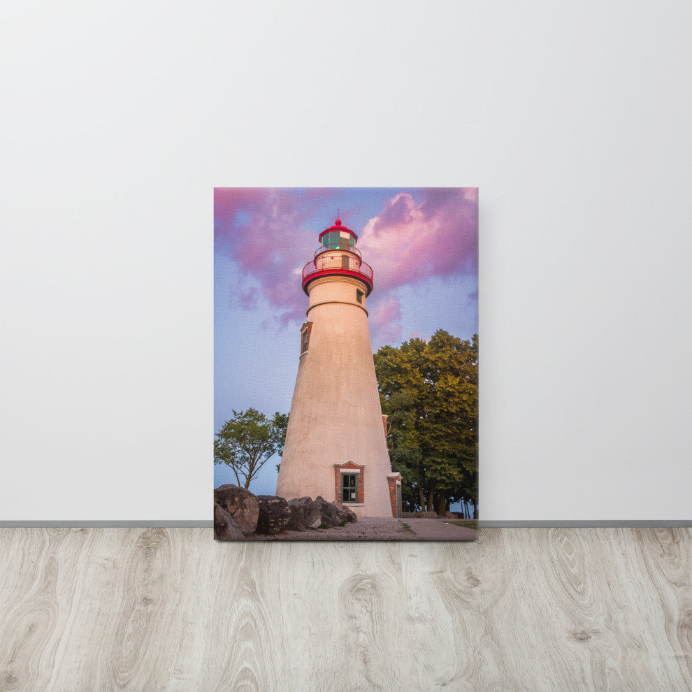 Marblehead Lighthouse at Sunset Coastal Landscape Canvas Prints, 18" X 24"