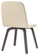 Modern Walnut Beige Assert Dining Side Chair