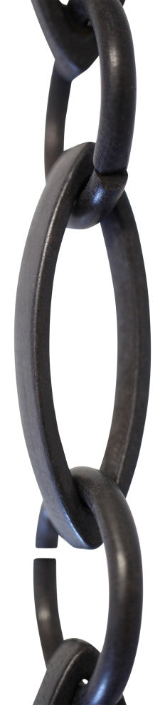 Brass Loop Chandelier Chain, 3', Oil Bronzed Black, U52