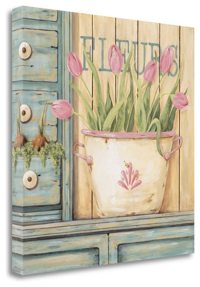 "Fleurs" By Jo Moulton, Giclee Print on Gallery Wrap Canvas, Ready to Hang