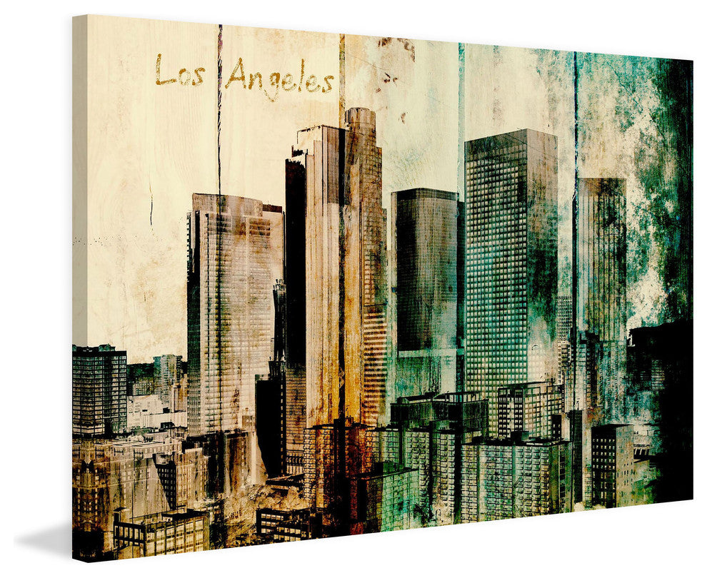 "La Downtown 2" Painting Print on Canvas by Irena Orlov