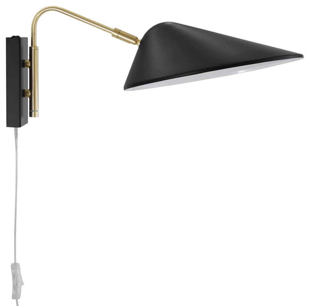 Journey 7" Swing Arm Wall Sconce Black -5296