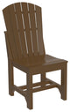 Set of 4 Poly Adirondack Dining Chairs, Chestnut Brown, Side Chair, Dining Height