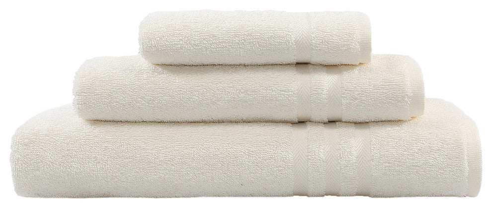 Denzi Towel Set, Cream, 3 Piece