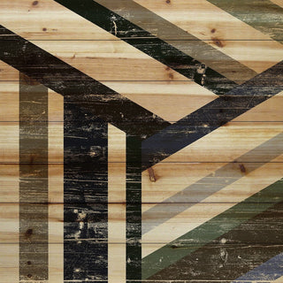"Three Ways" Painting Print on Natural Pine Wood