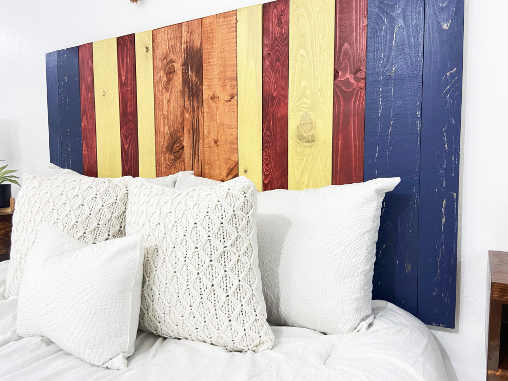 Handcrafted Headboard, Hanger Style, Copper Mix, Full
