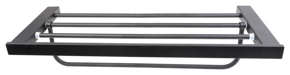 Florence Series Black Bathroom Towel Shelf Rack