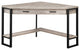 Computer Desk, Storage Drawers, 42"L, Work, Laptop, Metal, Beige, Black