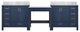 Lexora Coraline Double Bath Vanity Navy Blue 102 Vanity With Countertop