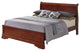 Glory Furniture Louis Phillipe Queen Panel Bed in Cherry