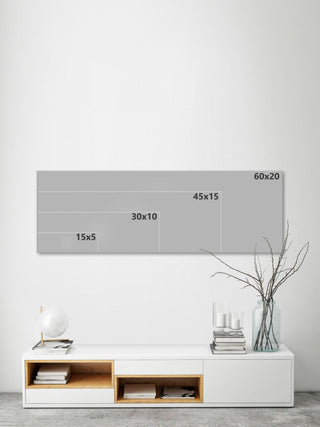 "Pots Lined Up" Painting Print on Wrapped Canvas, 30x10