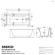 Anzzi 5' Left Drain Tub, White With 60" x 62" Tub Door, Matte Black