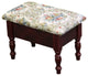 Cherry Traditional Tapesty Foot Stool With Storage