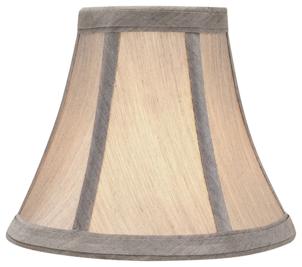 30033-5 Small Bell  Chandelier Clip On Lamp Shade Gray 3"x6"x5"