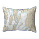 North Hero Island Map Pillow 20x24 "“ Extra Large Zippered Pillow