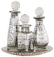 Pomeroy Daphne Tray And Bottle Set, Antique Silver