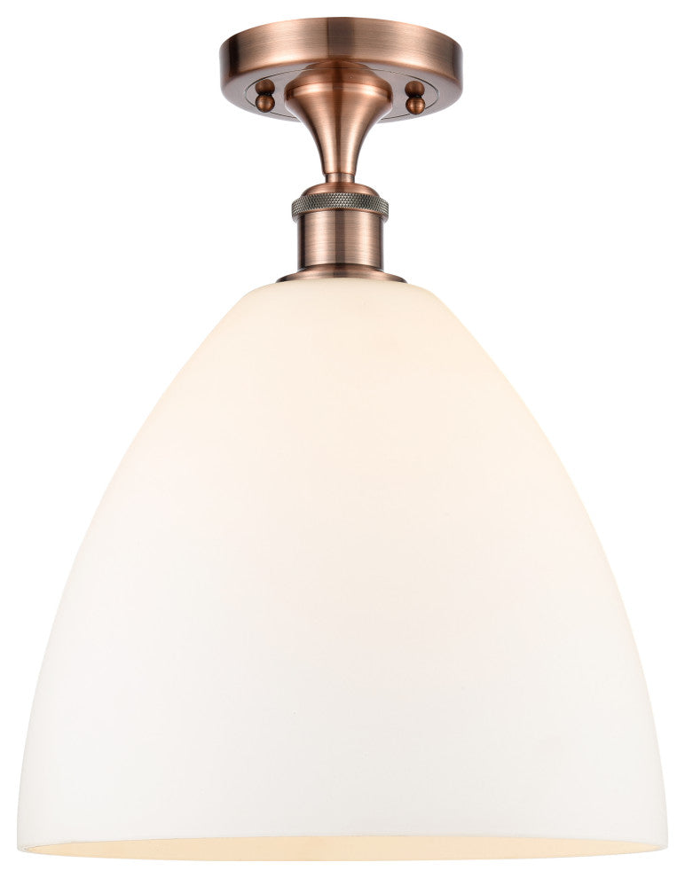Innovations 516-1C-AC-GBD-121 1 Light Semi-Flush Mount, Antique Copper