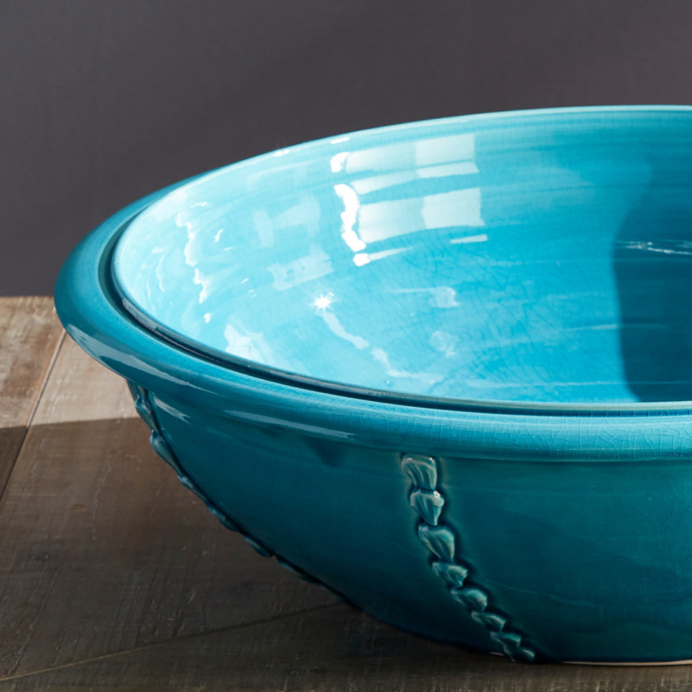 Positano Blue Shallow Decorative Bowl