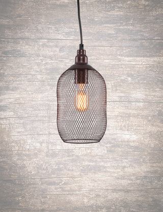 10.25'' Plexus Pendant, Amber Antique Bulb, Bronze