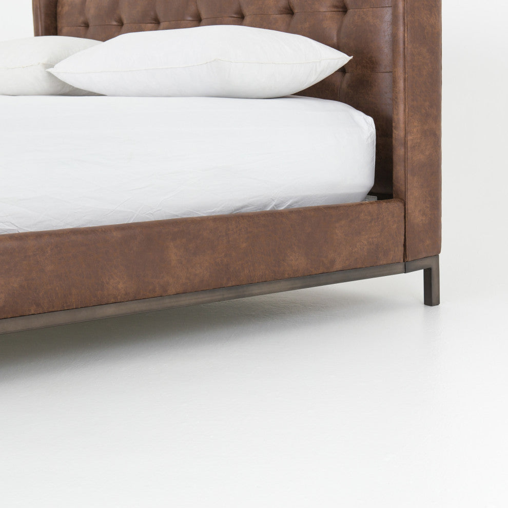 Newhall Bed-Vintage Tobacco-Queen