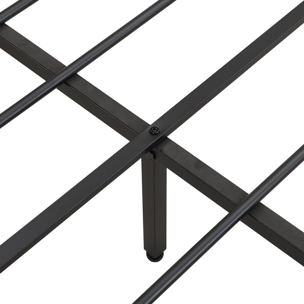 Gewnee Queen Size Metal Platform Bed Frame