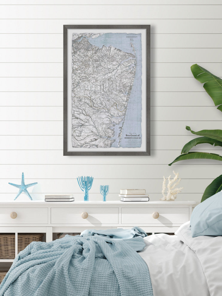 "Blue Top View" Framed Painting Print, 20x30