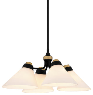 Quoizel QP6218 Graft 4 Light 25"W Chandelier - Matte Black