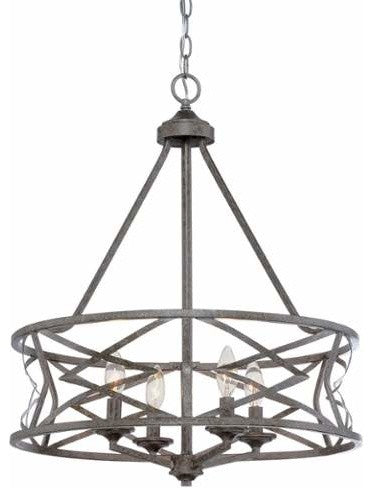 Millennium Lighting Lakewood Chandelier, Antique Silver