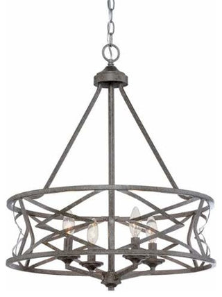 Millennium Lighting Lakewood Chandelier, Antique Silver