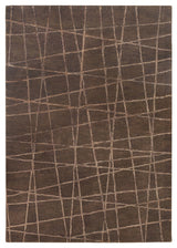 Oslo Contemporary Area Rug, Brown, 7'9"x10'6"