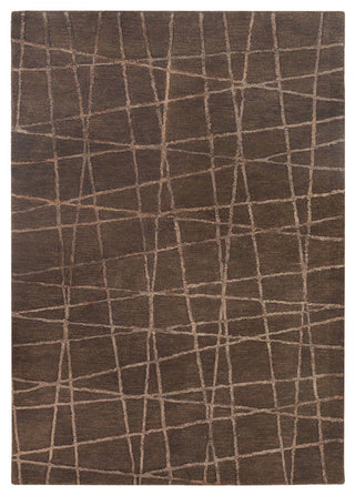 Oslo Contemporary Area Rug, Brown, 7'9"x10'6"