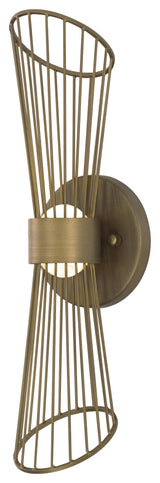 Maxim 24171 Zeta 16" Tall LED Wall Sconce - Natural Aged Brass
