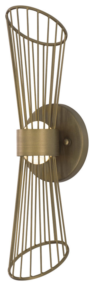 Maxim 24171 Zeta 16" Tall LED Wall Sconce - Natural Aged Brass
