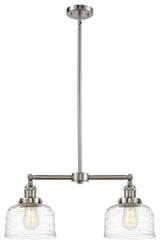 Innovations Bell 2-Light Island Light 209-SN-G713, Brushed Satin Nickel