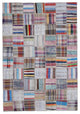 Rug N Carpet - Handmade Anatolian 6' 9'' x 9' 9'' Tribal Patchwork Kilim Rug
