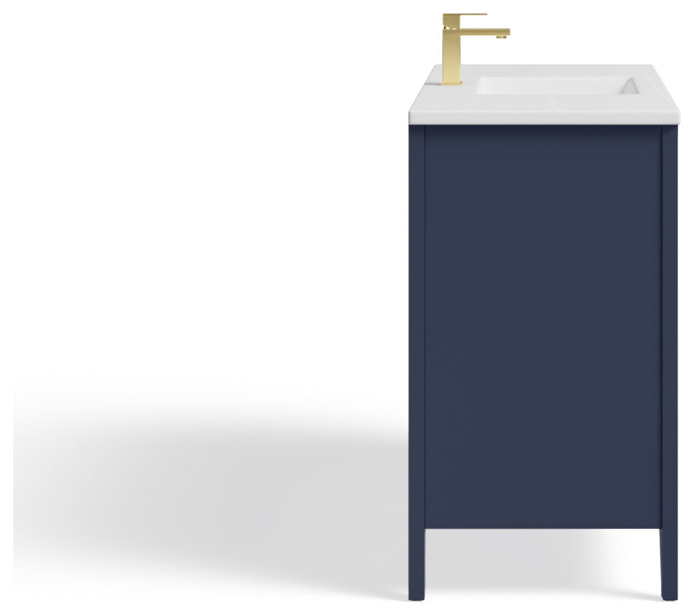 The Gellar Bathroom Vanity, Blue, 48", Single Sink, Freestanding