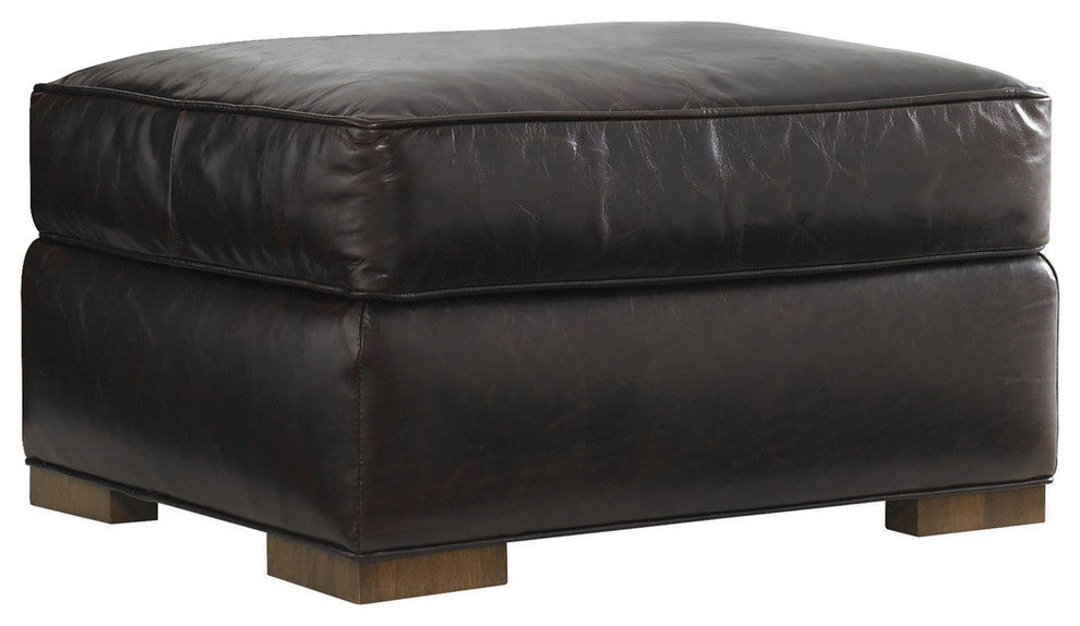 Edgemere Leather Ottoman