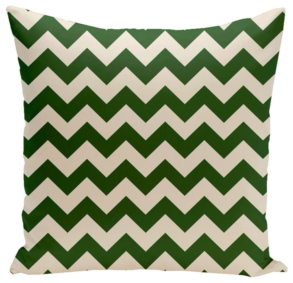 Holiday Brights Collection Geometric Pillow, Evergreen, 26"x26"
